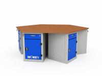 Верстак шеститумбовый WOKER PRO 6002.2500