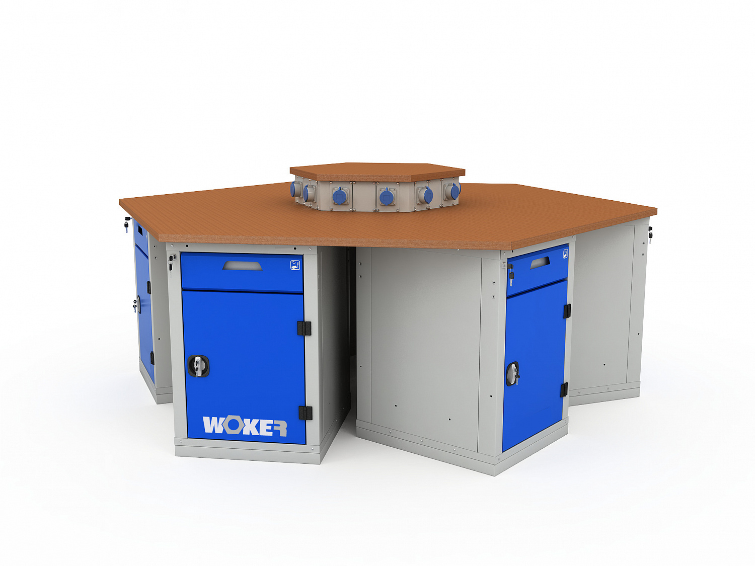 Верстак шеститумбовый WOKER PRO 6002.2500